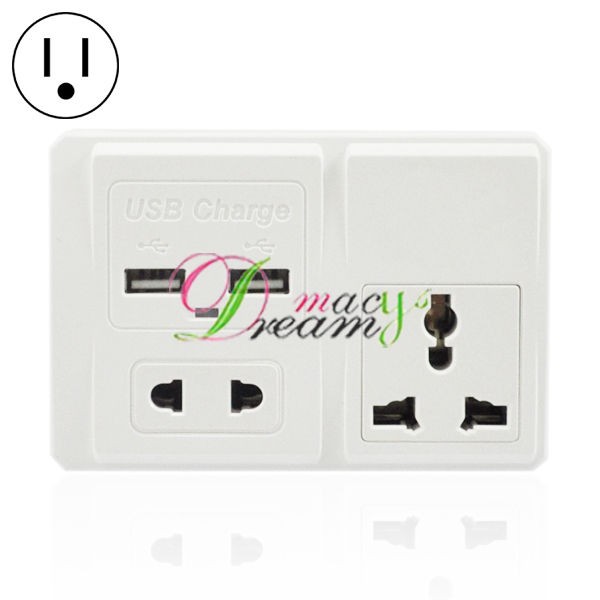 Universal Power outlet Wall Socket Adapter US Plug USB Charger Port 