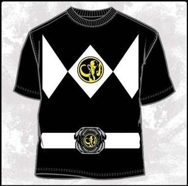 Power Rangers Costume Black Ranger T Shirt
