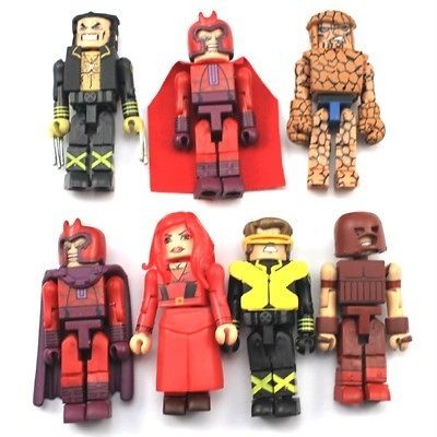   Lot 7X Marvel Minimates X men Cyclops Wolverine Thing Juggernaut D25