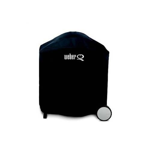 New WEBER Q Series Grill Cover Black Heavy Duty Vinyl Fits Q300 Series 