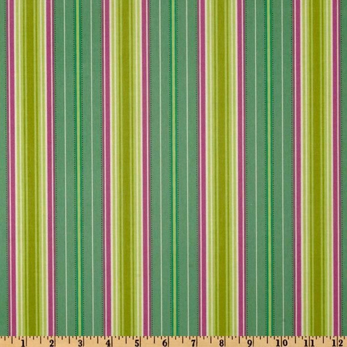 Westminster Laminated Cotton Freshcut   Lounge Stripe Turquoise Fabric