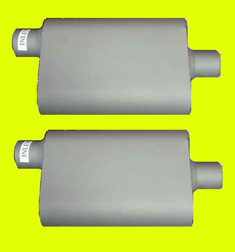   IN 3 CTR OUT JONES 2 CHAMBER MUFFLERS FLOWMASTER 40 SERIES STYLE