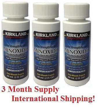 Kirkland Minoxidil 5% for Men Generic Rogaine Regaine 90 Day Fresh 