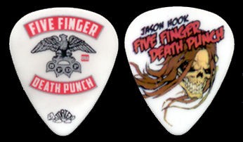 FIVE FINGER DEATH PUNCH     2012 Jason Hook Skull guitar pick