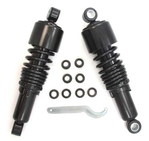 Stubby Shocks Sportster Harley Lowering Black 10.5 inch   Factory Spec 