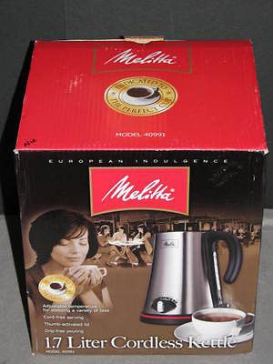 Newly listed Melitta 1.7 Liter Cordless Kettle 40991 Stainless (NIB 