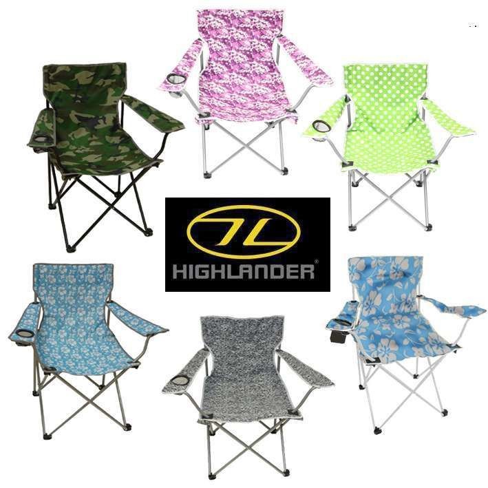 Highlander Moray Light Folding Chair, 6 Colours for Camping, Festivals 