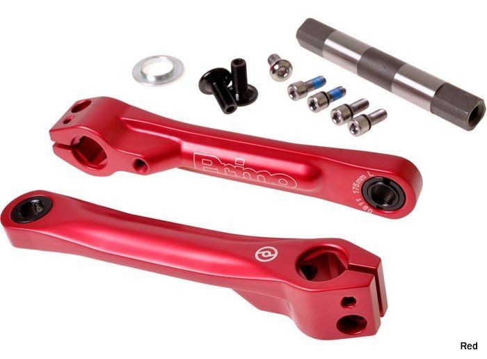 Primo Hollowbites BMX Bike Cranks NO BB 175mm RED