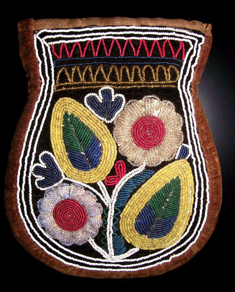 Wabanaki (Mi’kMaq) Beaded Flat Bag c. 1870