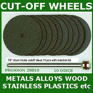 PROXXON 28810 Mini Cut off Wheels Aluminum Oxide 7/8”