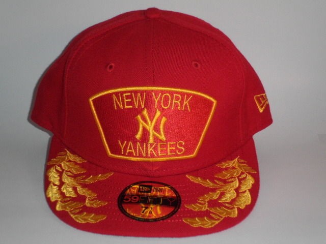   Yankees New Era Scrambled Hat Red Size 7 3/8 ($35) 5950 Military Gold