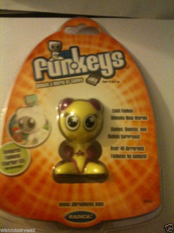 RADICA UB Funkeys TWINX Fun Keys Figure Purple Yellow NIP