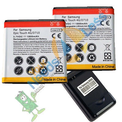 NEW 2X 1800mAh battery for Samsung Galaxy S II Epic 4G Touch D710 