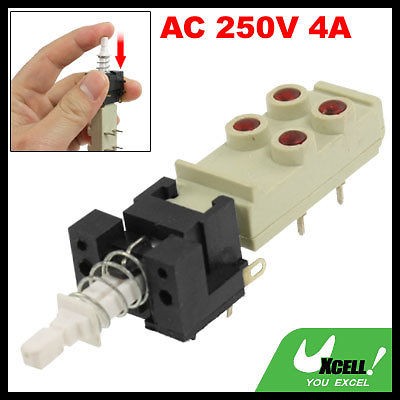 KDC A09 AC 250V 4A DPST Push Button Power Switch for Skyworth TV Fikpj