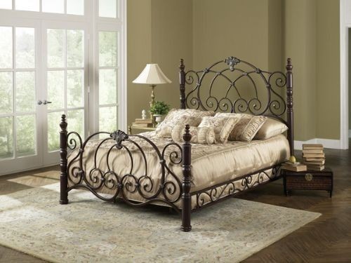 King Size Strathmore Bed w/ Frame   Vintage Spice Finish