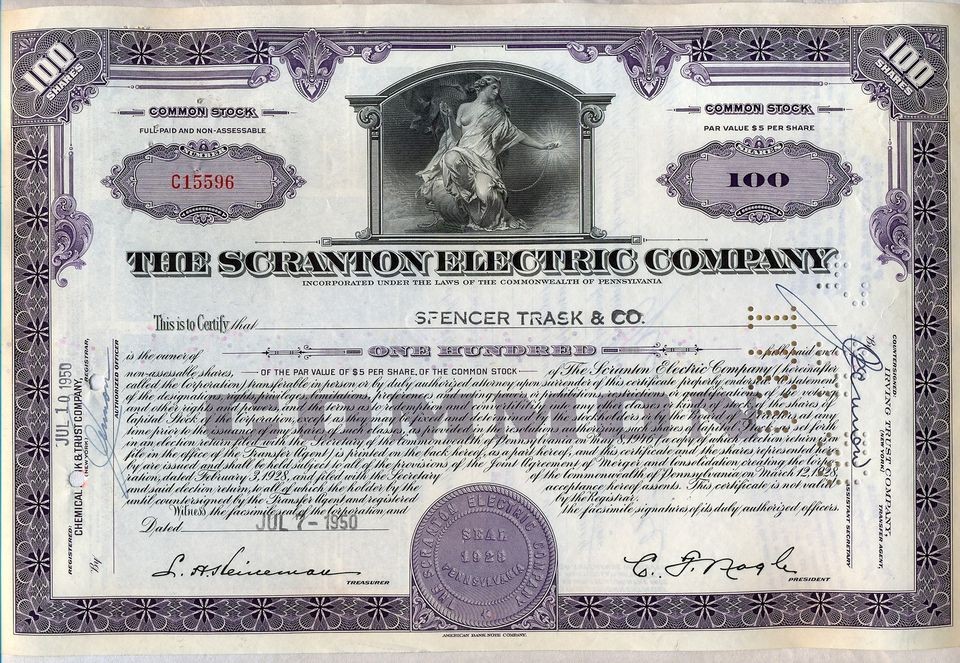 Coins & Paper Money  Stocks & Bonds, Scripophily  Power & Utilities 