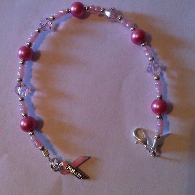 Breast Cancer Survivor Pink Ribbon Bracelet