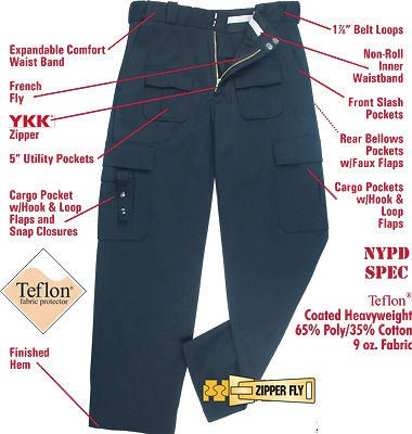 MIDNITE NAVY ULTRA TEC TACTICAL PANTS NYPD SPEC 30  50