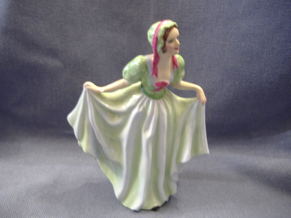 1930S HAND PAINTED CRINOLINE LADY VERONA DOULTON ART DECO VINTAGE 