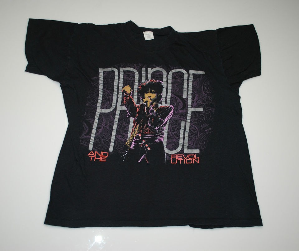 VINTAGE PRINCE & THE REVOLUTION WORLD TOUR 85 T  SHIRT 1985 1980S L 