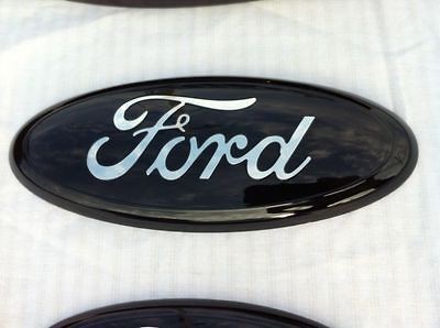 2004 11 Ford F 150 250 350 BLACK Tailgate/Grille Emblem,OEM, 9 by 3.5 