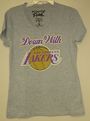 NBA Los Angeles Lakers Gray ( Down with Los Angeles Lakers ) Vintage T 