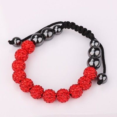 Wholesale 10MM clay friendship Shamballa Czech crystal bracelet+gift 