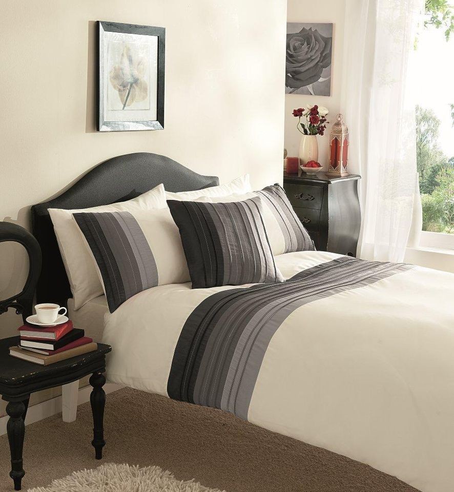 CREAM AND BLACK DUVET SET, SINGLE, DOUBLE, KING, SUPERKING INSPIRATION