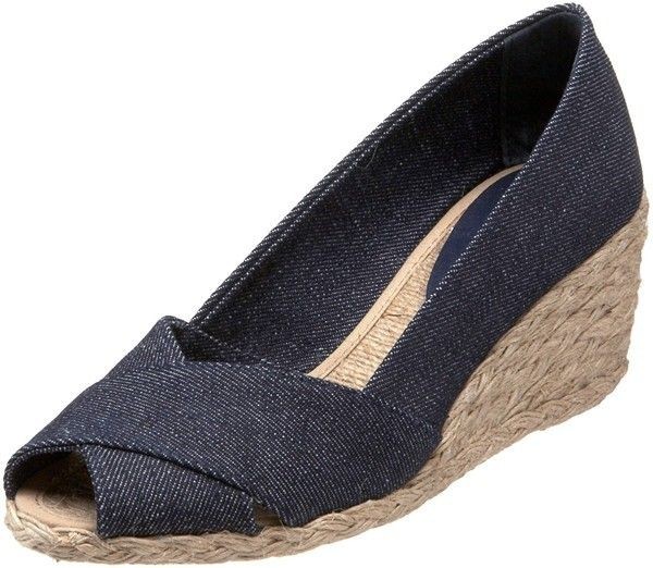   Ralph Lauren Womens Cecilia Wedge Espadrille Women’s Blue shoes