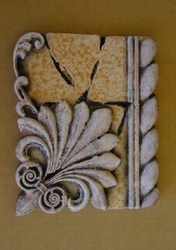 DECORATIVE FLEUR DE LIS PLAQUE CONCRETE PLASTER CEMENT RESIN MOLD 7087