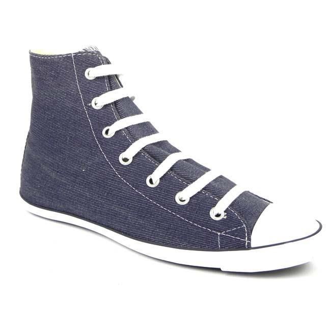   521913 All Star Light Hi Washed Womens Plimsolls lace Up Trainers Blue