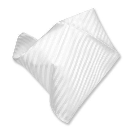 White Striped Pattern Hankerchief Pocket Square Hanky