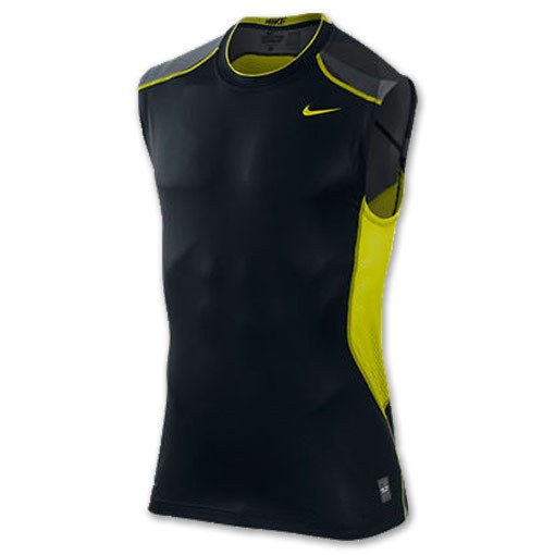   DRI FIT HYPERCOOL Blk Volt TIGHT FITTED COMPRESSION SHIRT MENS L