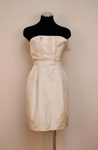 JCrew $250 Silk Taffeta Mika Dress 4 Champagne