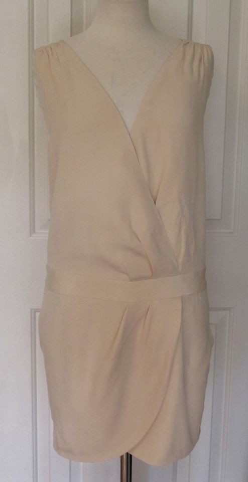 Crew $250 Washed Crepe Jane Dress 8 Champagne