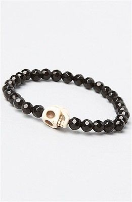 Karmaloop Accessories Boutique The Skull Stretch Bracelet White