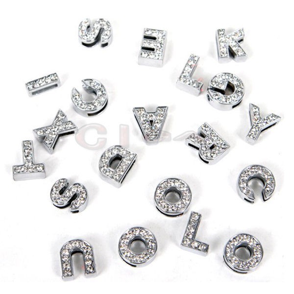   Diamonds Rhinestone Letter letters Nickname for Dog Pet Cat Collar A Z