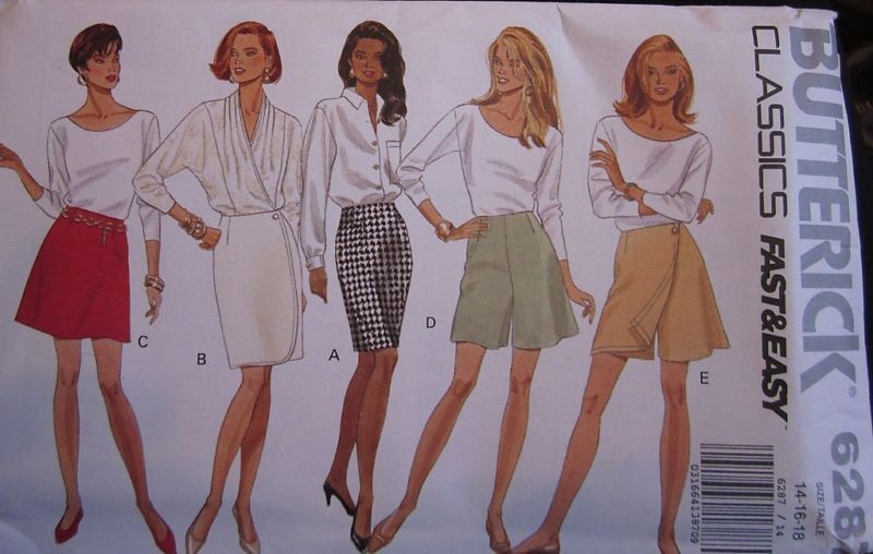   Butterick SEWING Pattern 6287 Misses Skirt Culottes 6 18 EASY OOP