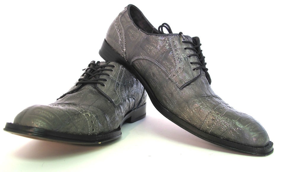 CROCODILE ALLIGATOR FULL GENUINE SKIN DREES FORMALL MANS SHOES LACE UP 