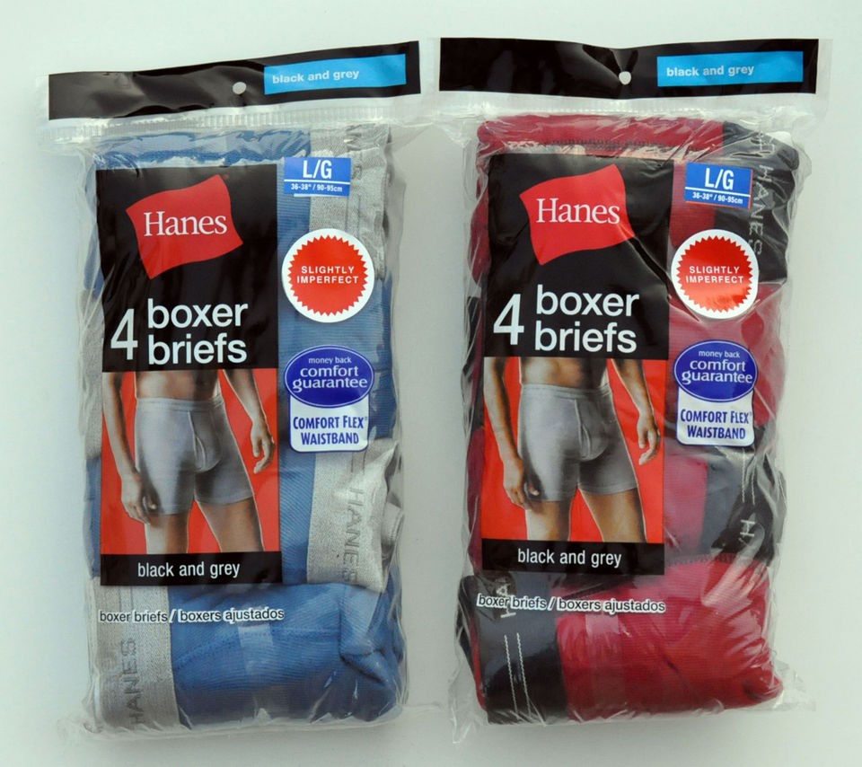 Pieces HANES Mens Boxer Briefs Underwear Cotton Comfort Flex 