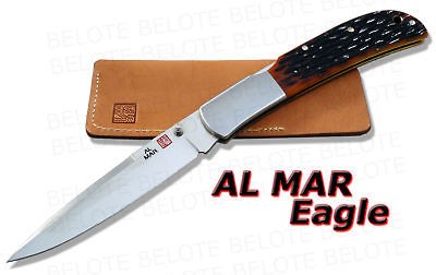 Al Mar EAGLE TALON Honey Jigged Bone Folder 1005HJBT