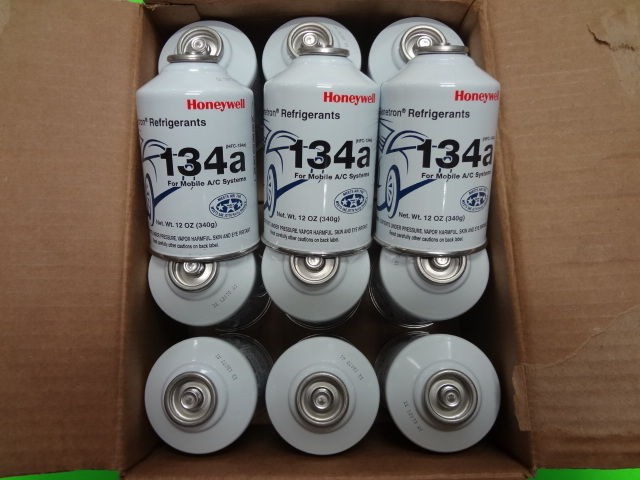 CASE 12 OUNCE CANS R134 REFRIGERANT R 134a HONEYWELL GENETRON