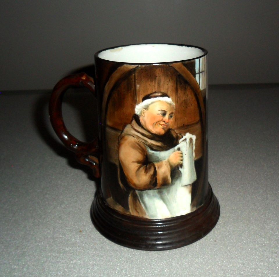 Limoges France Monk Tankard Mug Hand Painted Porcelain