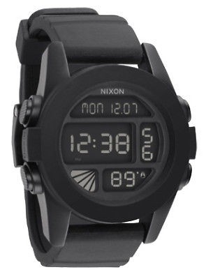 NEW NIXON THE UNIT A197 000 BLACK DIGITAL WATCH NIB