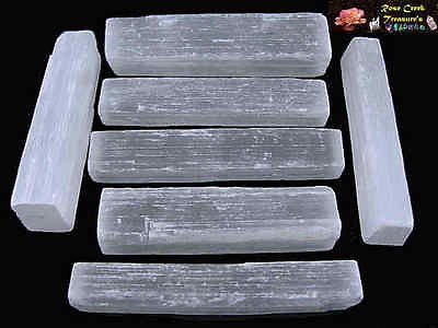 SELENITE STICKS 1/2 Lb Lots Gypsum Specimens Mineral Rough Cabbing 