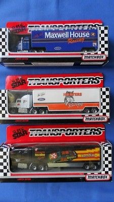 Matchbox Transporters Davey Allison, Alan Kulwicki, Sterling Marlin 1 