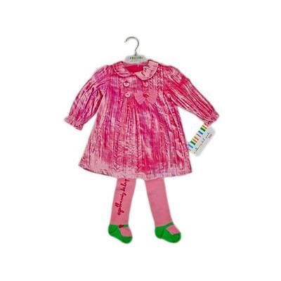 AGATHA RUIZ DE LA PRADA Bow Love set dress+tights socks velvet baby 