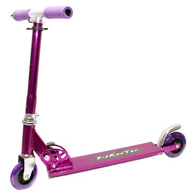 Brand New Girls Purple Kids Mini Foldable Kick Scooter w Light Up 