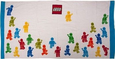 COOLEST KIDS BEACH BATH TOWEL NEW 100% COTTON LEGO MINIFIGURE CITY 