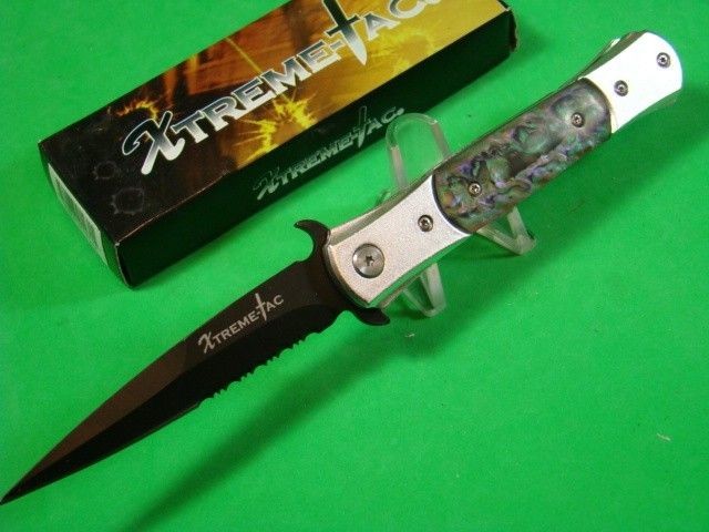 Assist Open SS Big Als chicago Ice Pick Stiletto Pocket Knife 